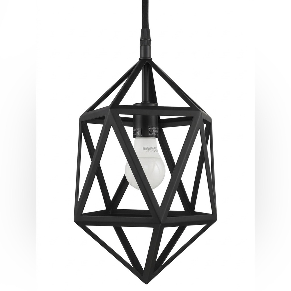 Modern Geometric Pendant Light Fixture in Dark Bronze Lighting Home Decor Brown